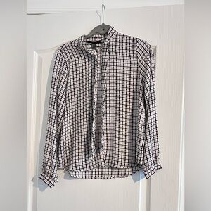 Black and White Checkered Blouse